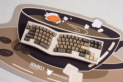 Keeblie Cafe Deskmat: 900x400x4mm Soft-Touch Rubber with Stitched Edges