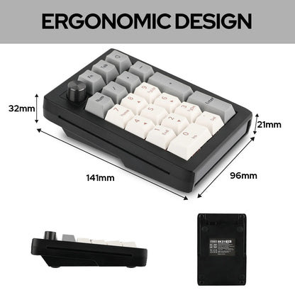 Keeblie x EPOMAKER EK21 VIA Gasket Numpad | Bluetooth 5.0, 2.4GHz, Wired, Hot-Swappable